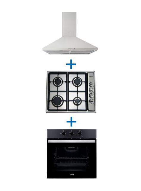 Kit Empotrable Horno Eléctrico HBB510BK + Encimera Gas EP-60 4G + Campana DBB 60 INOX-0