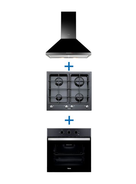 Kit Empotrable Horno Eléctrico HBB510 Negro + Encimera Gas EW-60 Negro + Campana DBB 60 Negro-0