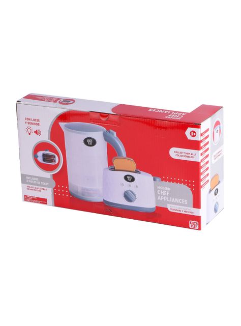 Juguete Mini Hogar Set Tetera y Tostador-3