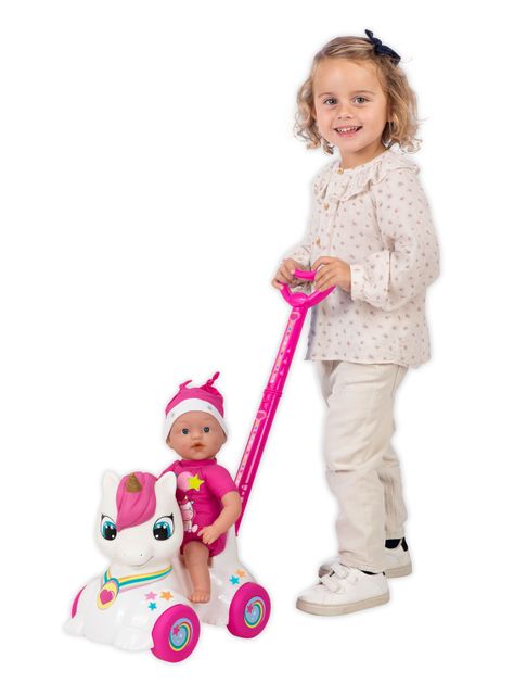 Muñeca de Cuerpo Blando 37 cm + Corepasillos Unicornio-2
