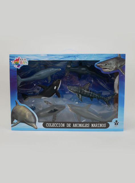 Set de Animales Marinos 6 Figuras 8"-1