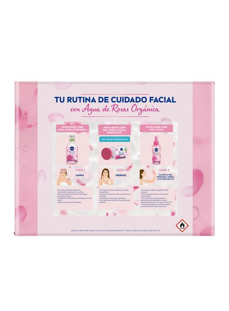Pack Nivea Rose Agua Micelar-Crema-Mist-3