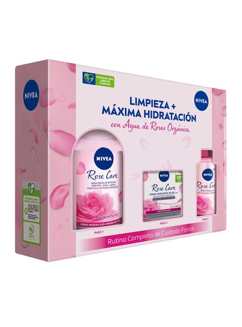 Pack Nivea Rose Agua Micelar-Crema-Mist-1