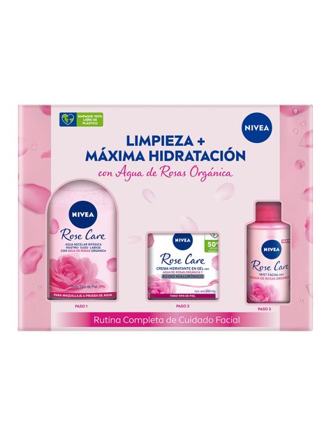 Pack Nivea Rose Agua Micelar-Crema-Mist-0