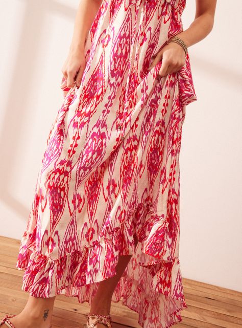 Vestido Tela Estampada con Lazo-2