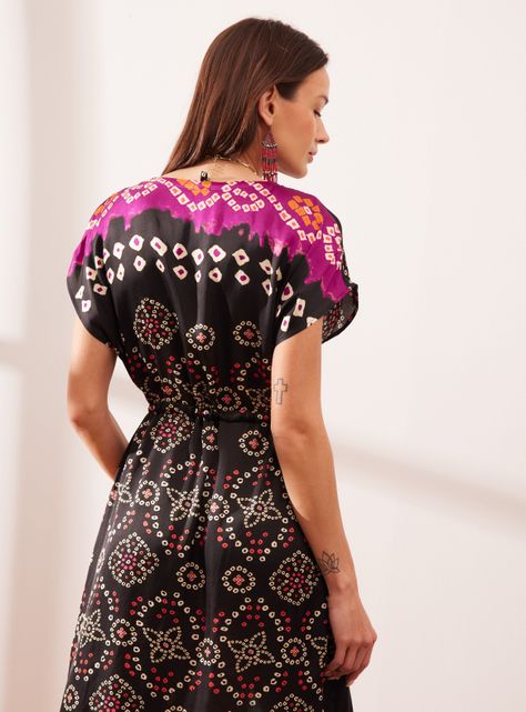 Vestido Estampado Shibori-1