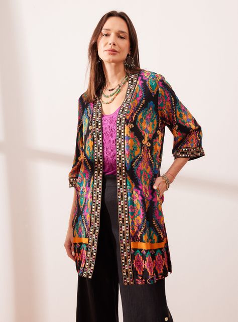 Chaqueta Kimono Estampado-0