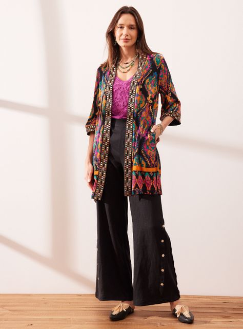 Chaqueta Kimono Estampado-4