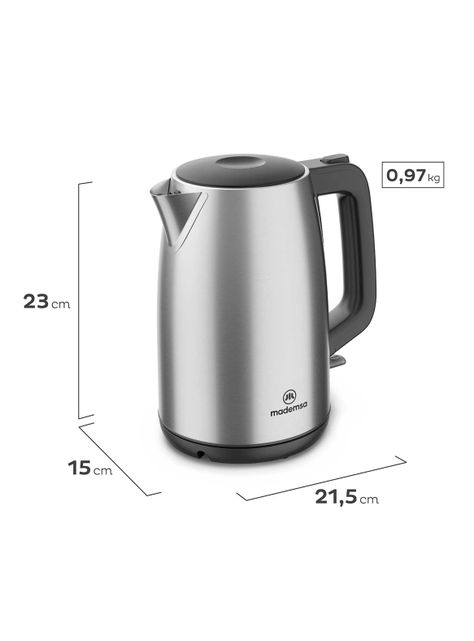 Hervidor 1.7 Litros 1850W MEK25 Gris-1