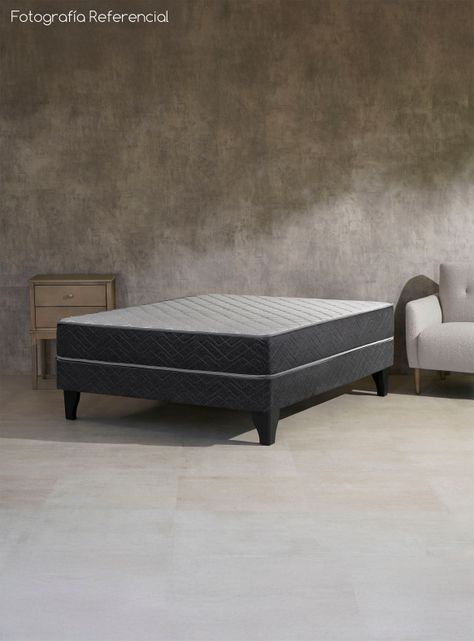 Cama Europea Apolo Black 2 Plazas + Set Muebles Castilla-5