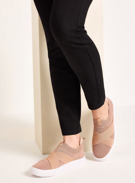 Zapatilla Urbana Comfort Textil con Elástico Mujer-0