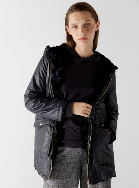 Chaqueta Reversible Peludo Cortefiel-0