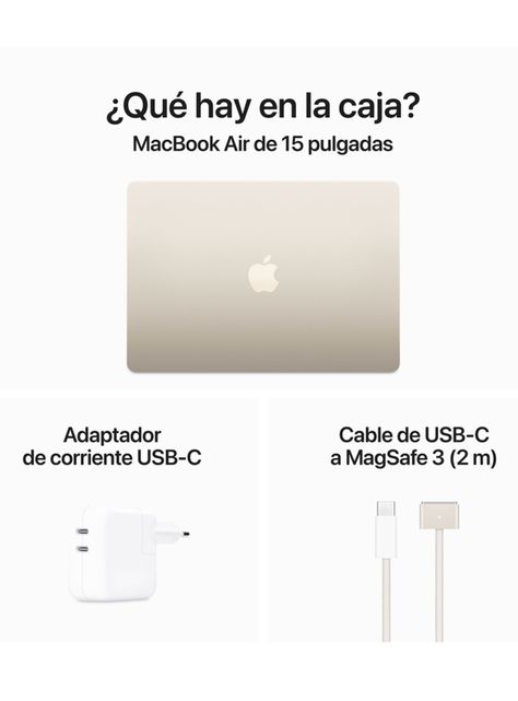 Apple MacBook Air 15" M3 8n CPU 10n GPU 8GB RAM 256GB SSD Blanco Estelar-4