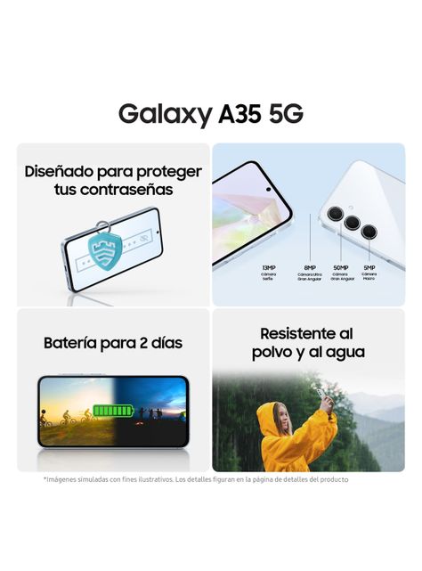 Smartphone Galaxy A35 5G 128GB 6.6" Awesome Lilac Liberado-3