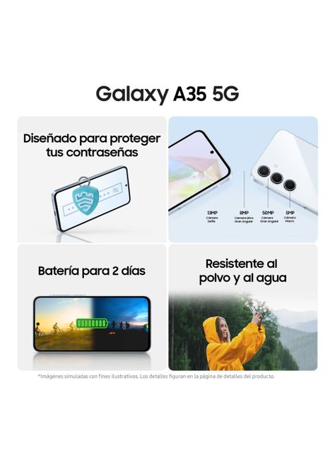 Smartphone Galaxy A35 5G 128GB 6.6" Awesome Navy Liberado-3