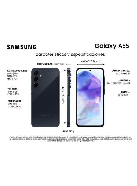 Smartphone Galaxy A55 5G 128GB 6.6" Awesome Navy Liberado-4