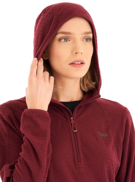 Polerón Design Nano-F 1/4 Zip Jacaranda  Hoody-3