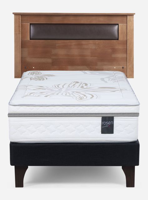 Cama Europea Art 4 1.5 Plazas + Respaldo Ferrara-1