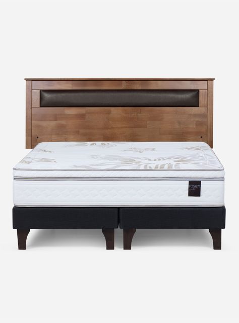 Cama Europea Art 4 Base Dividida 2 Plazas + Respaldo-1