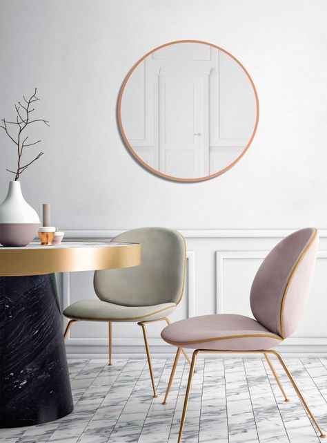 Espejo Redondo Bronce 65 x 65 cm Alaniz Home-3