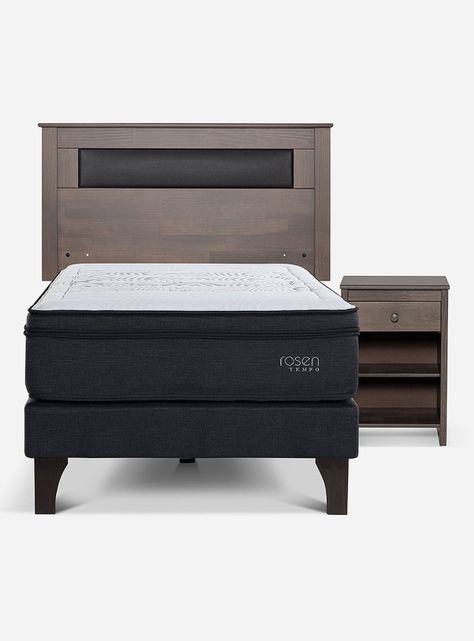 Cama Europea Tempo 1.5 Plazas + Set Muebles Ferrara-1