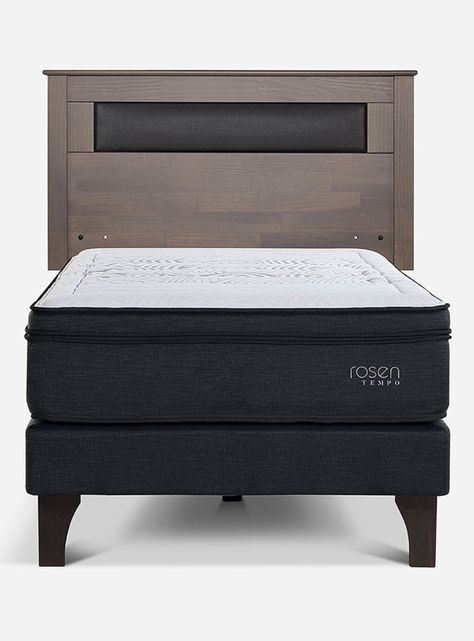 Cama Europea Tempo 1.5 Plazas + Respaldo Ferrara-1