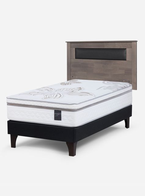 Cama Europea Art 4 1.5 Plazas Respaldo Ferrara-0