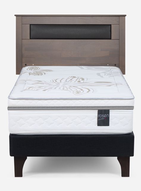 Cama Europea Art 4 1.5 Plazas Respaldo Ferrara-1
