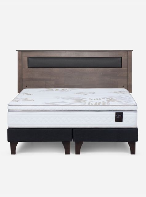 Cama Europea Art 4 2 Plazas Base Dividida + Respaldo Ferrara-1