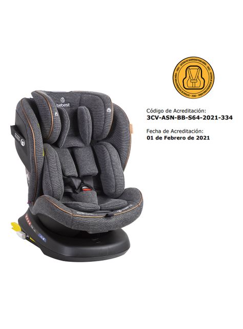 Silla de Auto Convertible Supra 360° Premium Gris Bebesit-5
