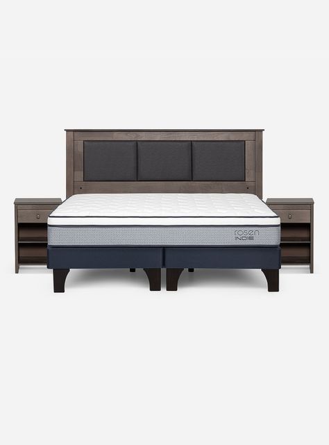 Cama Europea Indie King + Respaldo + Veladores-1