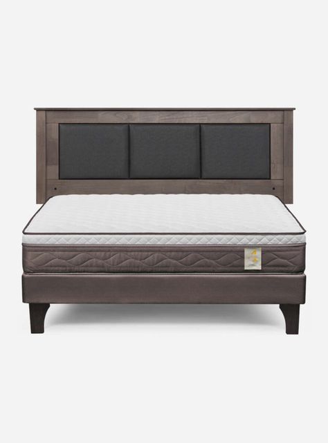 Cama Europea New style 4 plus 2 Plazas x200 cm Base Dividida + Respaldo-1