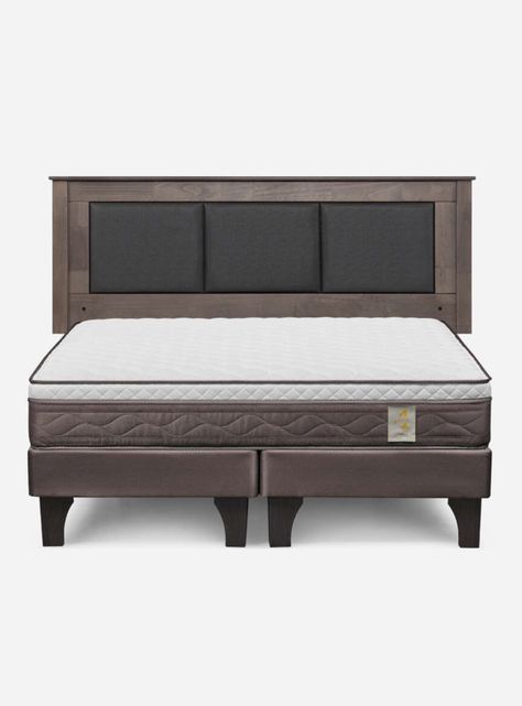 Cama Europea New style 4 plus 2 Plazas Base Dividida + Respaldo-1