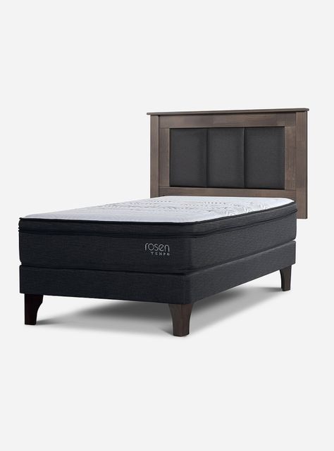 Cama Europea Tempo 1.5 Plazas + Respaldo Rachel-0
