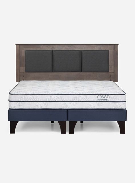 Cama Europea Autonomy 2 Plazas Base Dividida + Respaldo-1
