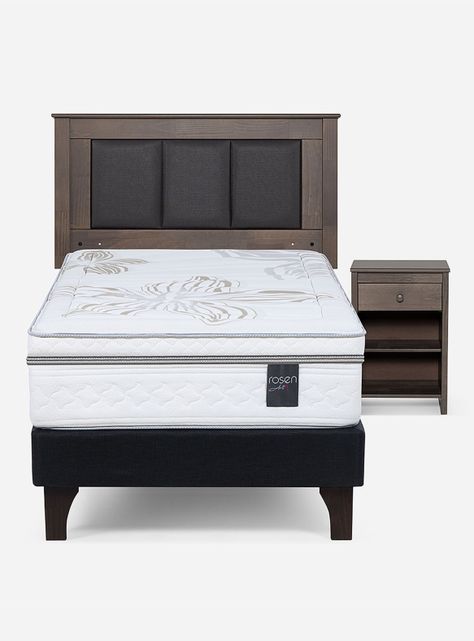 Cama Europea Art 4 1.5 Plazas + Set Muebles Rachel-1