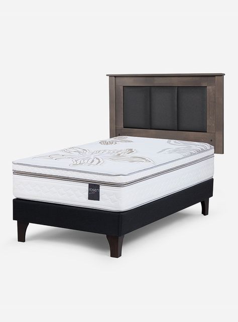 Cama Europea Art 4 1.5 Plazas + Respaldo Rachel-0
