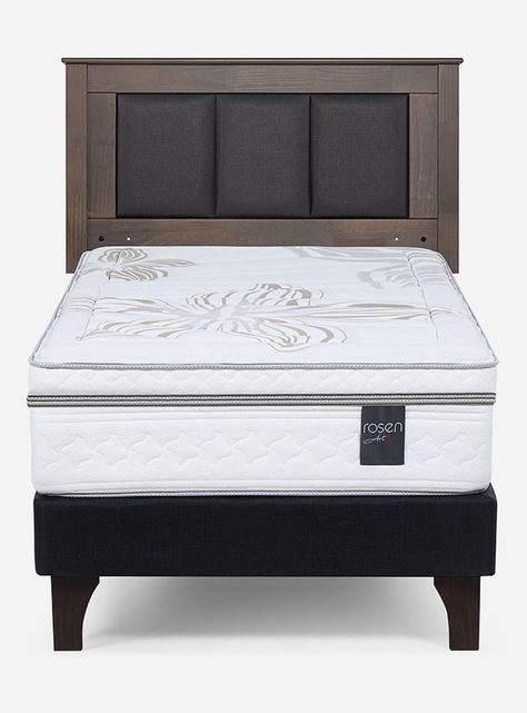 Cama Europea Art 4 1.5 Plazas + Respaldo Rachel-1