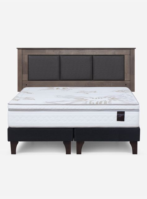 Cama Europea Art 4 2 Plazas Base Dividida + Respaldo Rachel-1