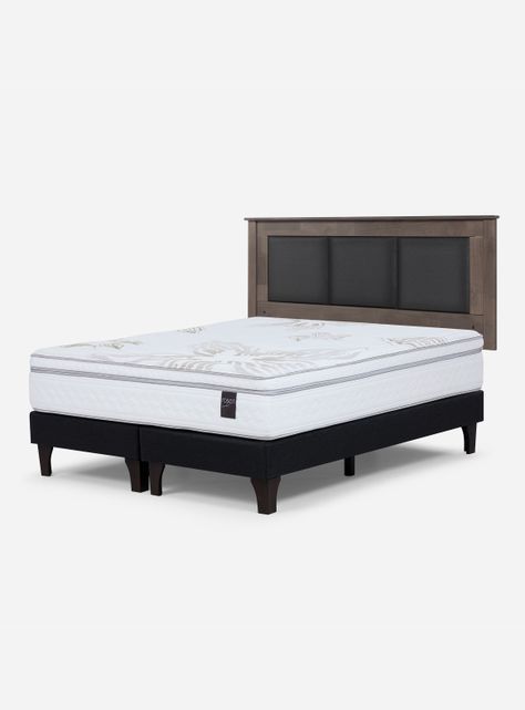 Cama Europea Art 4 2 Plazas Base Dividida + Respaldo Rachel-0