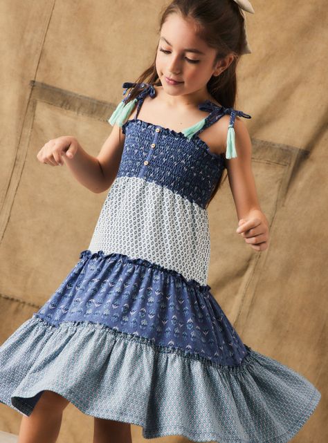 Vestidos con Cortes y Tirantes Full Estampado-1