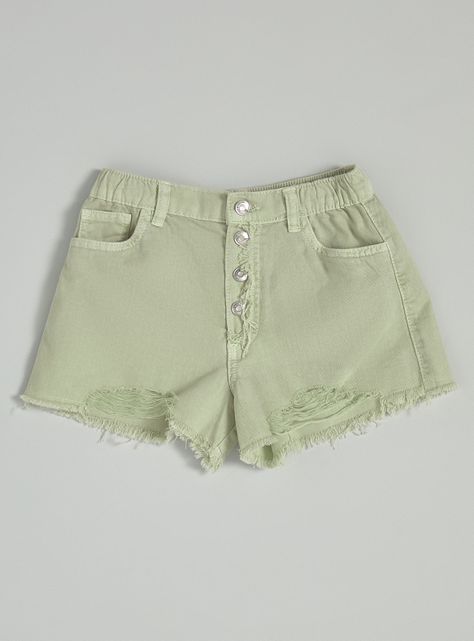 Short Botones Twill Color-0
