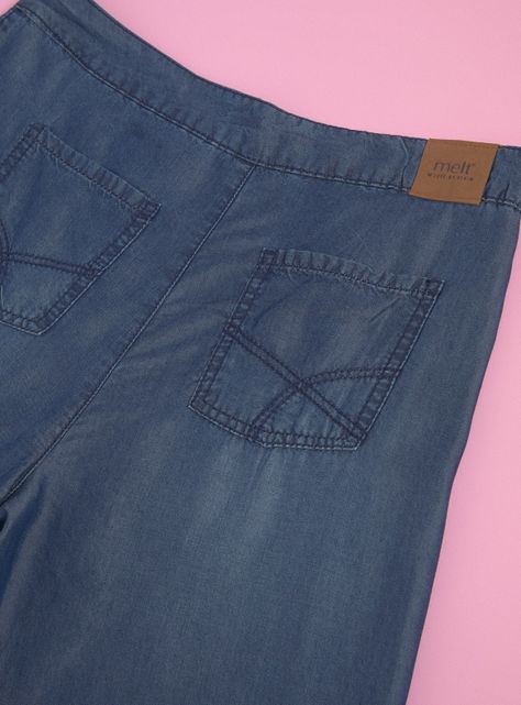 Pantalón Ancho Jeans Tela Fluida-4