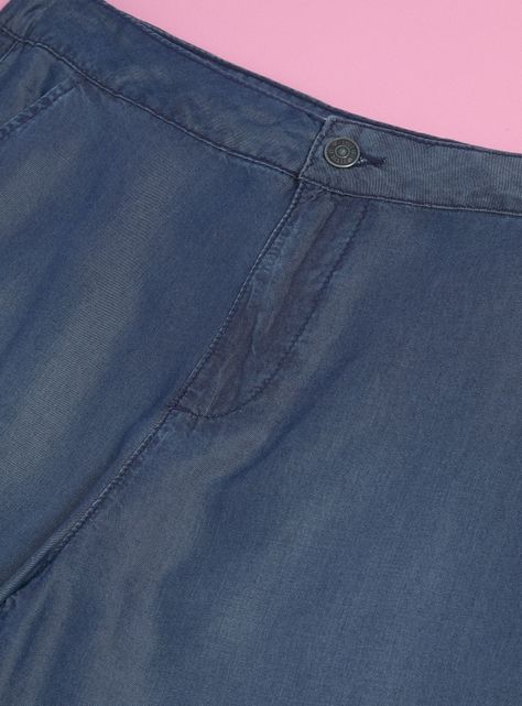 Pantalón Ancho Jeans Tela Fluida-3