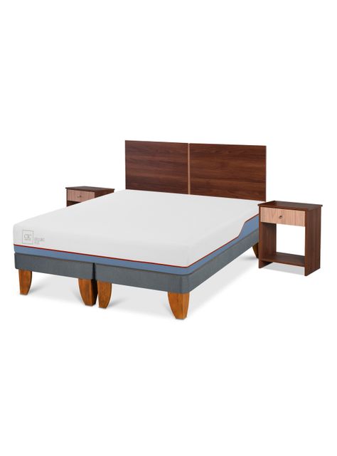 Cama Europea Excellence Plus 2 Plaza Base Dividida + Set Muebles Stylo-0
