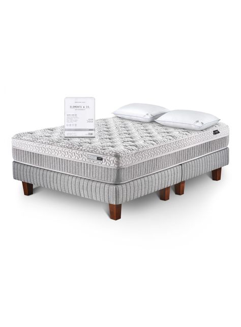 Cama Europea Hybrid Cloud Súper King + Set Almohadas + Cubrecolchón-0