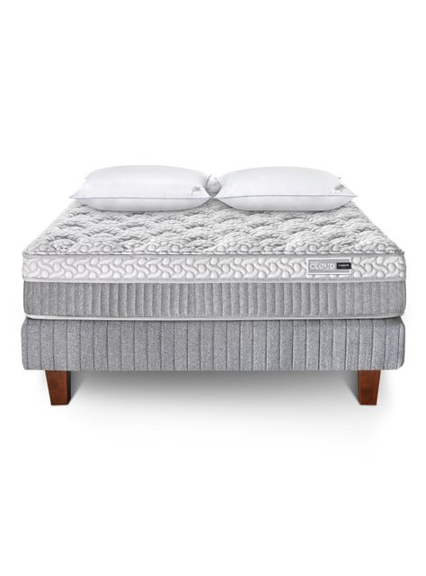 Cama Europea Hybrid Cloud King + Set Almohadas-1
