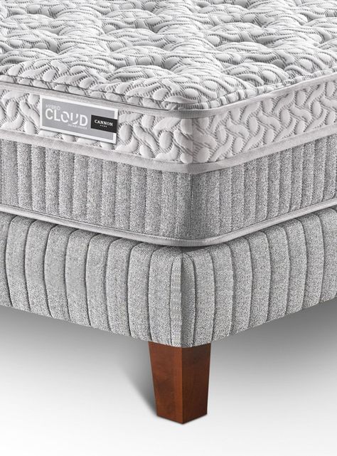 Cama Europea Hybrid Cloud 2 Plazas Base Dividida + Cubrecolchón-1