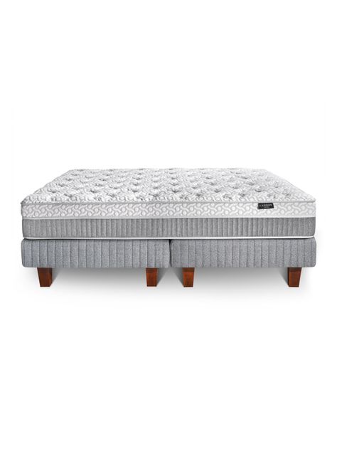 Cama Europea Hybrid Cloud 2 Plazas Base Dividida + Cubrecolchón-0