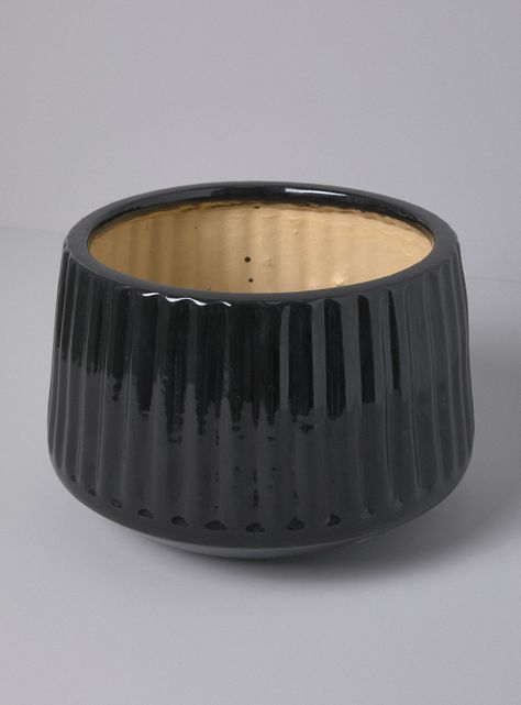 Macetero Cerámica Rio L Negro 36x25 cm-1